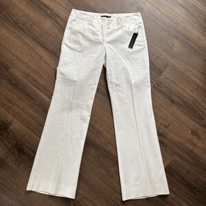 $215 NWT Theory Cotton Sugar Dress Pants Trousers White Size 4